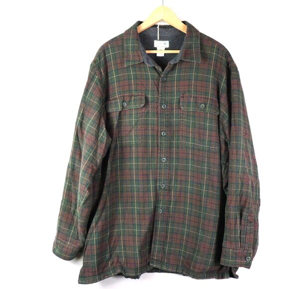 L.L. Bean Scotch Plaid Fleece Lined Heavyweight Workwear Flannel XL - Picture 1 of 7